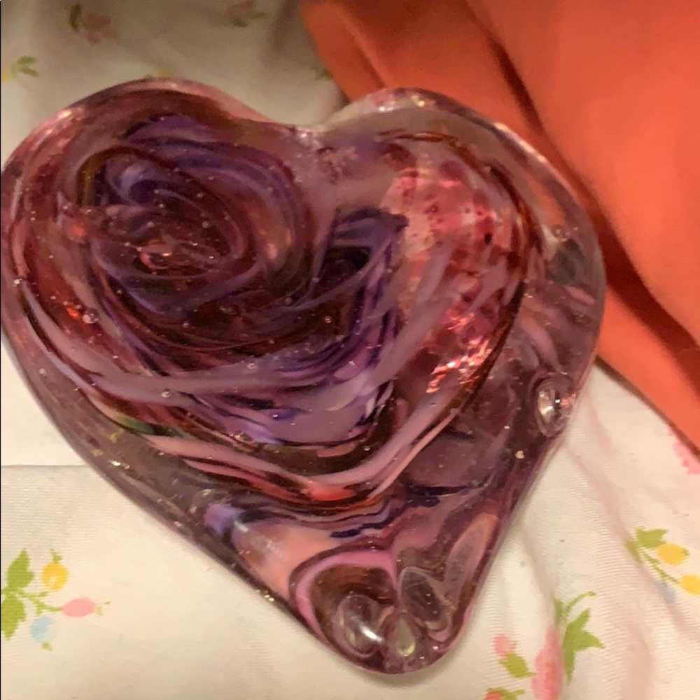 Glass blown hear made by me